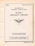 1943 Aaf Lycoming O-435-1 Overhaul Instructions Flight Manual Handbook (L-5)-CD. Fixed Price $24.99.