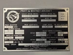Pratt & Whitney R-1340-AN (wasp) Aircraft Engine Data Plate. Fixed Price $19.99.