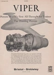 Aviation Print - Bristol Siddeley Viper Engine & Jet Provost Raf Trainer (1958). Fixed Price $12.00.
