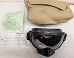 Eros MXP210-00 Aircraft Pilot Smoke Goggles W/ Pouch Bag + Tag As Removed. Fixed Price $199.99.