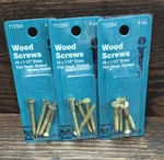 Brass #8 X 1.5" Flat Head Wood Screws New, Unsealed. Fixed Price $12.00.