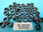 40 Ea. NAS679A6 Self-locking Low-height Nut 3/8 -24 Aerospace Standards Aircraft. Fixed Price $75.00.