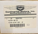 654841P015 Tcm Continental 4.06 Dia 6.3:1 Piston New With 8130. Fixed Price $198.95.