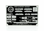 Pratt & Whitney R-1340-AN Repro Data Plate Radial Engine Ww Ii Aviation DPL-0110. Fixed Price $16.95.
