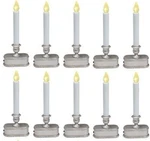 (10) Sylvania V1532-88 9" Silver Battery Operated Sensor Christmas Candles. Fixed Price $69.99.