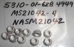 Qty 5310-01-628-4949 MS21042-4 1/4-28 Unf Locking Jet Nut NASM21042. Fixed Price $14.43.