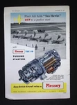 Original 1953 Advert Plessey Turbine Starters Fleet Air Arm Sea Hawks. Fixed Price $20.16.