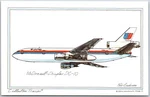 Airplane Mcdonnell-douglas DC-10 300 Passengers Gen Electric CF6 Engine Postcard. Fixed Price $8.99.