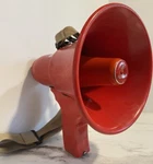 Vintage Federal Voice Gun A12SA Og Red Emergency Megaphone-tested Fire Police. Fixed Price $99.00.