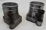 503 Ski-doo Snowmobile Blizzard Rotax Dual Twin Carburetor Intake Manifolds. Fixed Price $24.99.