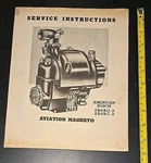 American Bosch Aviation Magneto Vintage Service Instructions Manual SB9RU-3 RC-3. Fixed Price $24.99.