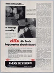 1952 Cleco Tools Vintage Aviation Ad Impact Wrench Riveter Douglas Aircraft. Fixed Price $9.00.