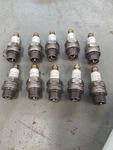10 Autolite 18A1 Aircraft Antique Spark Plugs ,used,cleaned,tested.like Champion. Fixed Price $75.00.