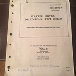 Delco-remy Starter Motor 1108234 Repair & Service Instructions. Fixed Price $145.42.