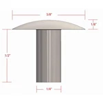 1/4" Diameter X 1/2" Length Solid Aluminum Brazier Head Rivets, Pack Of 100. Fixed Price $24.00.