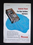 Original 1953 Advert Plessey Control Panel Gas Turbine Starters. Fixed Price $20.16.