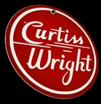 Curtiss-wright Aircraft Retro Aviation Theme Sign Airplane Engine Manufacture. Fixed Price $14.80.