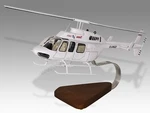 Bell 206L Long Ranger Transparent Cabin Solid Mahogany Wood Helicopter Model. Fixed Price $393.21.