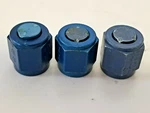 Lot Of (3) New Blue Aluminum Cap, 5/16" Sae 37 Flare, AN929-5D. Fixed Price $17.99.