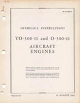 1944 Aaf Franklin YO-300,O-300-11 Overhaul Instruction Flight Manual Handbook-cd. Fixed Price $24.99.