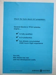 11/1972 Pub General Electric Engine A-x Propulsion TF34 Turbofan Original Ad. Fixed Price $11.66.