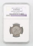 1874 Great Britain Shilling Silver Coin Slabbed Xf Ngc Km 734.2 Die 60 England. Fixed Price $250.00.