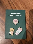 Starbucks 2026 Spring Cherry Blossom Enamel Pin Set. Fixed Price $38.00.