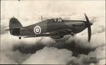Wwi Military Aviation Fighter Plane "hurricane" Rolls Royce Engine Rppc. Fixed Price $8.41.