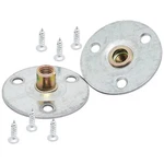 8SET 50MMX50MM Round Metal Plate Nut,t-nut With Base,furniture Leg Atta.... Fixed Price $23.32.