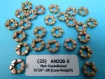 (25) 5/16 -24 Castellated Nuts Aircraft Aeronautical Standards AN320-5. Fixed Price $25.00.
