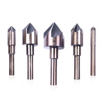 Pack 5 82 Degree Flutes Countersink Drill Bit Set Chamfering Cutter Device. Fixed Price $16.63.