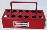 Champion Aviation 12 Hole Spark Plug Holder CT-446 Red Metal Carrier Usa. Fixed Price $44.99.