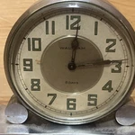 Vintage Antique 1930S Waltham Partners Deco Desk Clock - 8 Days Wind Up. Fixed Price $127.88.