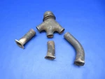 Cessna 337 Lh Rear Exhaust Collector W/ Risers P/n 1555011-9 (1025-104). Fixed Price $345.00.