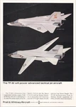 Pratt & Whitney F-111 TF-30 Engine Vintage 1960S Magazine Ad. Fixed Price $12.41.