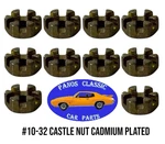 #10-32 Castle Slotted Nut Cadmium Plated 10PC Set Monroe Aerospace AN320-3 #908. Fixed Price $9.44.