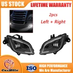 Pair Black Full Led Fog Lights Lamps For 2018 2019-2024 Freightliner Cascadia Us. Fixed Price $129.95.
