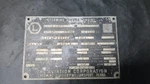 Avco Lycoming Model 0-435-2 Airplane/aircraft Engine/motor Data Tag/plate Only. Fixed Price $374.95.