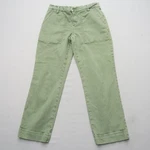 Lila Ryan Womens Chino Pants Size 4 Green Mid Rise Utility Flap Pockets. Fixed Price $14.24.