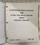 Continental TSIO-360 Ltsio Parts Catalog Overhaul Manual X30031A. Fixed Price $112.78.