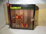 Frabill Buck Board , California Horn Mount - Solid Oak With Red Velvet Cover. Fixed Price $19.95.